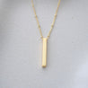 Chloe Block With Beni Sate Llite Chain Necklace Gold