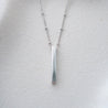 Chloe Block With Beni Sate Llite Chain Necklace Silver