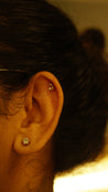 ‘Loom’ Crescent Moon Flatback Labret