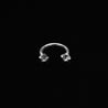 Crystal Ends Horseshoe Ring