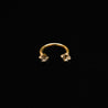 Crystal Ends Horseshoe Ring