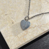 STILL HEART NECKLACE WITH 'A' & CHERRY BLOSSOM FLOWER