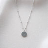 MOON DISK WITH BENI SATELLITE CHAIN NECKLACE SILVER