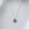 MOON DISK WITH KAMA CABLE CHAIN NECKLACE SILVER