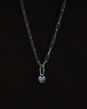 Pillow Heart Charm (Silver)