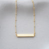 TALI BAR WITH BENI SATELLITE CHAIN NECKLACE GOLD