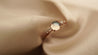 0.94CT MOONSTONE CABOCHON WITH 4 TTLB DIAMOND ROSE GOLD RING