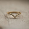 VENICE HALF ETERNITY PAVÉ DIAMOND V RING